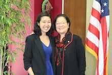 Lena Phomsouvanh and Sen. Mazie Hirono
